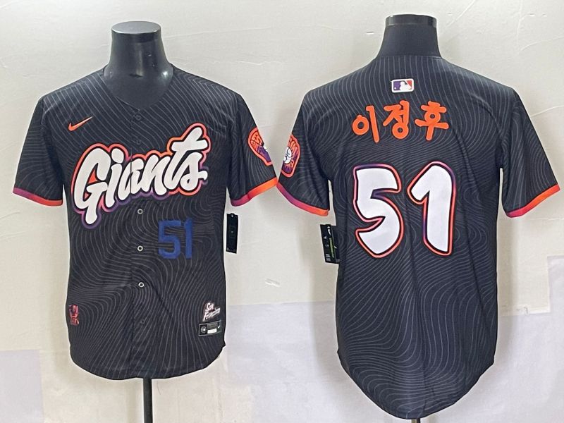 Men 2025 San Francisco Giants 51 J.H.Lee Black Joint Name Nike MLB Jersey style 44